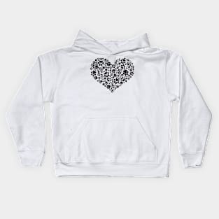 Heart Cat's footprints Kids Hoodie